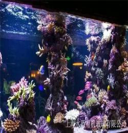 水藍(lán)魚缸工廠承接大型水族箱工程 海洋主題餐廳造景工程