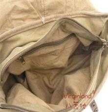 包满意公馆 2012新款帆布牛皮可单肩斜跨时尚韩版男士休闲包
