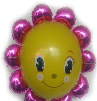 铝箔太阳花造型气球 铝膜卡通气球 宝宝周岁生日派对装饰用品