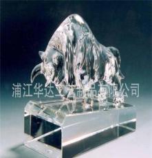 供应水晶礼品 水晶动物 水晶牛 加底座 动物雕刻 价格优惠