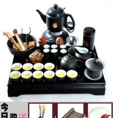 紫砂茶具套装特价包邮 功夫茶具 整套茶具 实木茶盘 抽屉式 排水