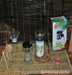 耐热玻璃茶具 红茶泡具 双层红茶茶具 飘逸杯 企鹅弹压 质量保证