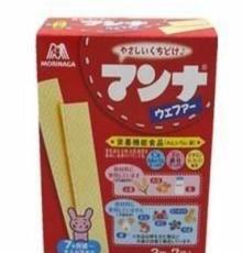 日本进口零食品 森永7个月以上婴幼儿童专属营养威化饼补铁钙食品
