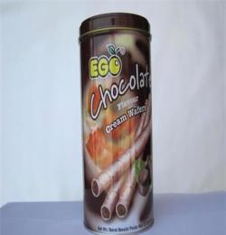 马来西亚进口 EGO巧克力味 手工灌心蛋卷 360g 礼罐装 铁罐