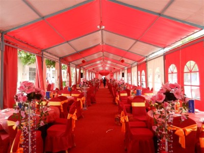 喜棚 餐篷 喜蓬價(jià)格 定做鋁合金婚慶篷房
