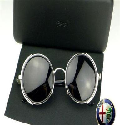 新品上市正品品牌太阳镜 圆型大框墨镜 男士女士同款太阳镜批发