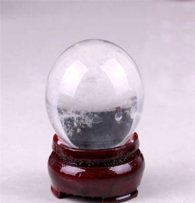 天然宝石半宝石 白水晶球室内风水摆件 高档水晶工艺品摆件