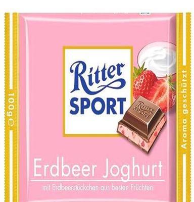 德国进口 Ritter Sport 瑞特运动巧克力 草莓酸奶（100g）