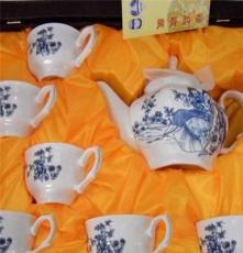 高档骨质瓷釉中彩八棱茶具，节日礼品盒，茶具配置价格，北京厂家