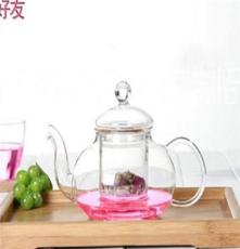 耐热玻璃茶壶 玻璃茶具 清新花草茶壶 套装600ML 800ml 手工茶壶