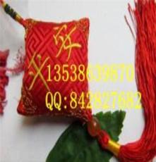 纯手工编织 印度 入棉填充物 刺绣中国结挂件B0921