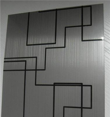 供应彩色不锈钢七彩印花板(简单几何线条图案)-佛山市最新供应