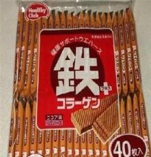 日本进口零食品 HAMADA健康俱乐部补铁威化饼40枚入 营养食品