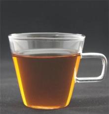 创意小把杯 玻璃杯茶杯碟 欧式耐热高硼硅红花茶杯功夫茶具批发