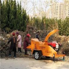 时产2吨移动式小树枝粉碎机公园残留废树枝大型打碎机