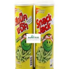 批发泰国进口零食 食品Snack Jack食乐佳香脆青豆条 罐装 115g