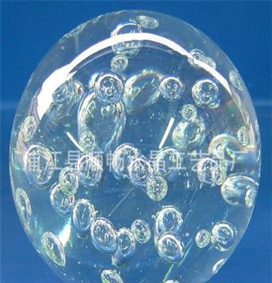 厂家供应水晶气泡球 大红色 商务礼品风水球 可打孔 用于装饰装潢