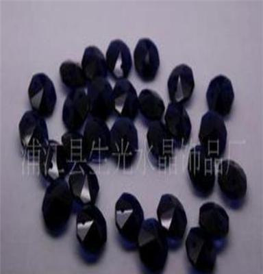 供应水晶八角珠(图)，黑色水晶八角珠，水晶灯饰珠批发