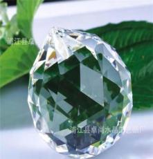 厂家直销水晶灯饰水晶挂件 40水晶球水晶挂件 K9玻璃球水晶挂件