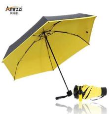 高品质五折遮阳伞 小黑胶伞生产厂家 外贸雨伞定制厂家