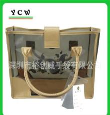 深圳手袋厂家直销 PVC 女士手提包 出口欧美 时尚休闲包