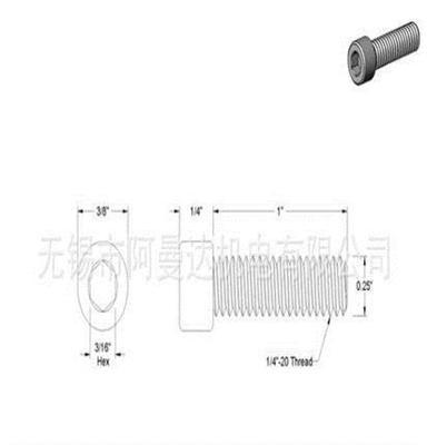 尼龙内六角螺钉 尼龙螺丝1/4"-20 MC95868A744阿曼达