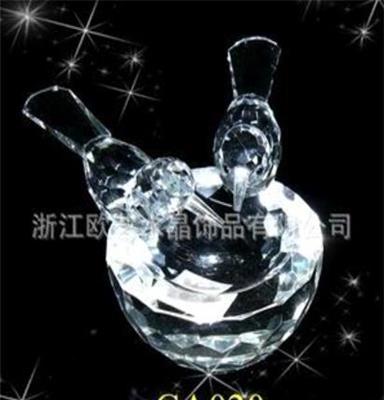 水晶小动物 水晶小鸟巢 专业生产批发(可定做）