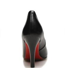 厂家批发2014年新款真皮中高跟浅口小圆头女单鞋 舒适气质工作鞋