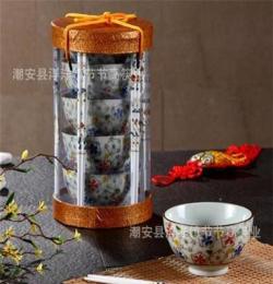 日韓陶瓷碗 禮品陶瓷餐具 手繪手彩陶瓷碗 碗筷組合餐具套裝
