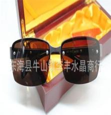 特价天然茶水晶平光眼镜金属框 男款时尚 清晰 明目 养眼 防辐射
