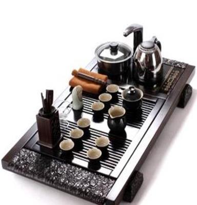 冠林茶具 黑檀木茶盤套裝 墨采茶具 功夫 陶瓷 茶具 電磁爐 茶道