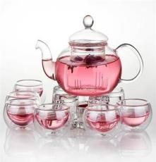 耐热玻璃茶具 花茶壶套装 双层花茶壶茶具 套装花茶壶 质量保证