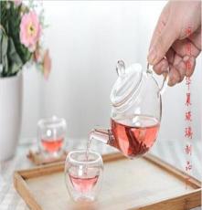 华晨公司 吹制耐热玻璃茶具茶壶/泡茶壶/如意壶花草玻璃茶壶