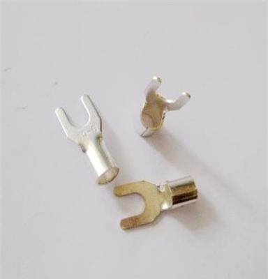 供應 U型銅接線端子 冷壓端子 接線端頭 叉型裸端頭 UT1-4