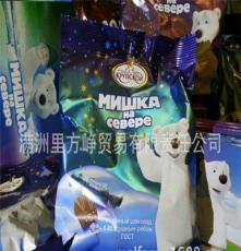 俄罗斯进口松软大米巧克力200g北极熊阿索贝斯特拉卡24H发货新品