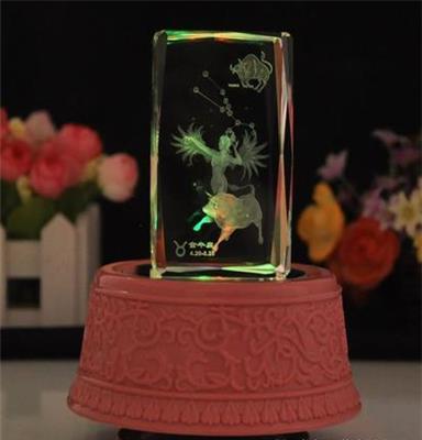 2012新款上线 水晶工艺品 水晶礼品 水晶内雕工艺品—双子座