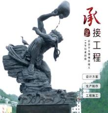 福州大型人物铸铜乌江魂雕塑古铜抽象古人喝酒摆件