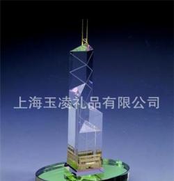 JY105 香港中国银行大厦 水晶模型 水晶摆件 建筑纪念品 香港礼品