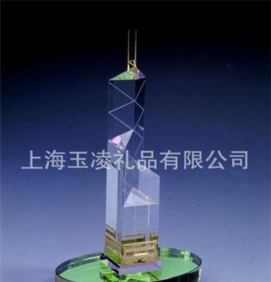 JY105 香港中国银行大厦 水晶模型 水晶摆件 建筑纪念品 香港礼品