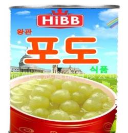 425G出口韩国葡萄罐头 皇冠食品 信誉保证