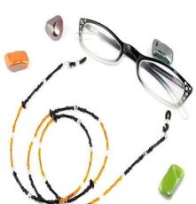 彩色玻璃管，彩色亚克力小圆珠 8825 眼镜链 珠链