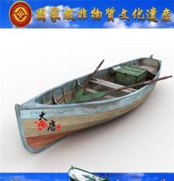 5米海边沙滩木船 装饰船 5米手划复古木船 大唐木业直供