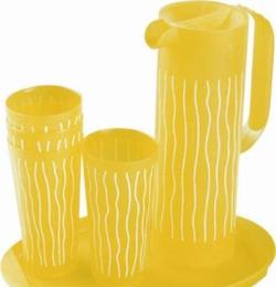優(yōu)質(zhì)塑料水壺 帶四個杯子 涼水壺