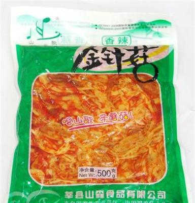 供应山歌 500g 即食香辣金针菇 休闲食品