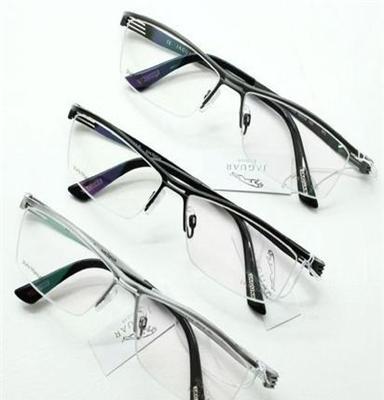 捷豹36019纯钛眼镜架批发 深圳高档品牌捷豹眼镜架批发