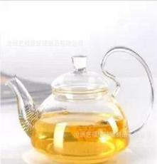 耐热玻璃壶 创意仙踪壶 高把压盖茶壶 功夫茶具防掉盖花茶壶