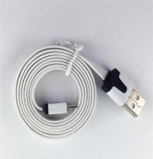 厂家直销 Micro USB白色面条线，手机数据线，充电线批发