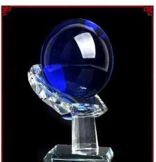 永达珠宝 水晶球摆件批发 蓝水晶球摆件批发 财运之石
