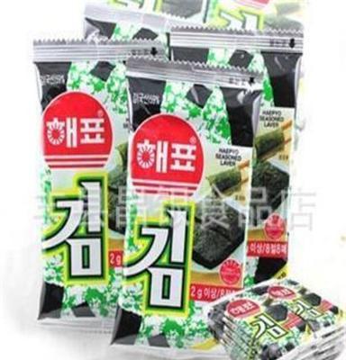 韩国进口 即食海苔 海牌海苔 海飘海苔 一箱20克*40袋
