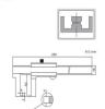 进口INSIZE英示1287-1501扁头外凹槽游标卡尺